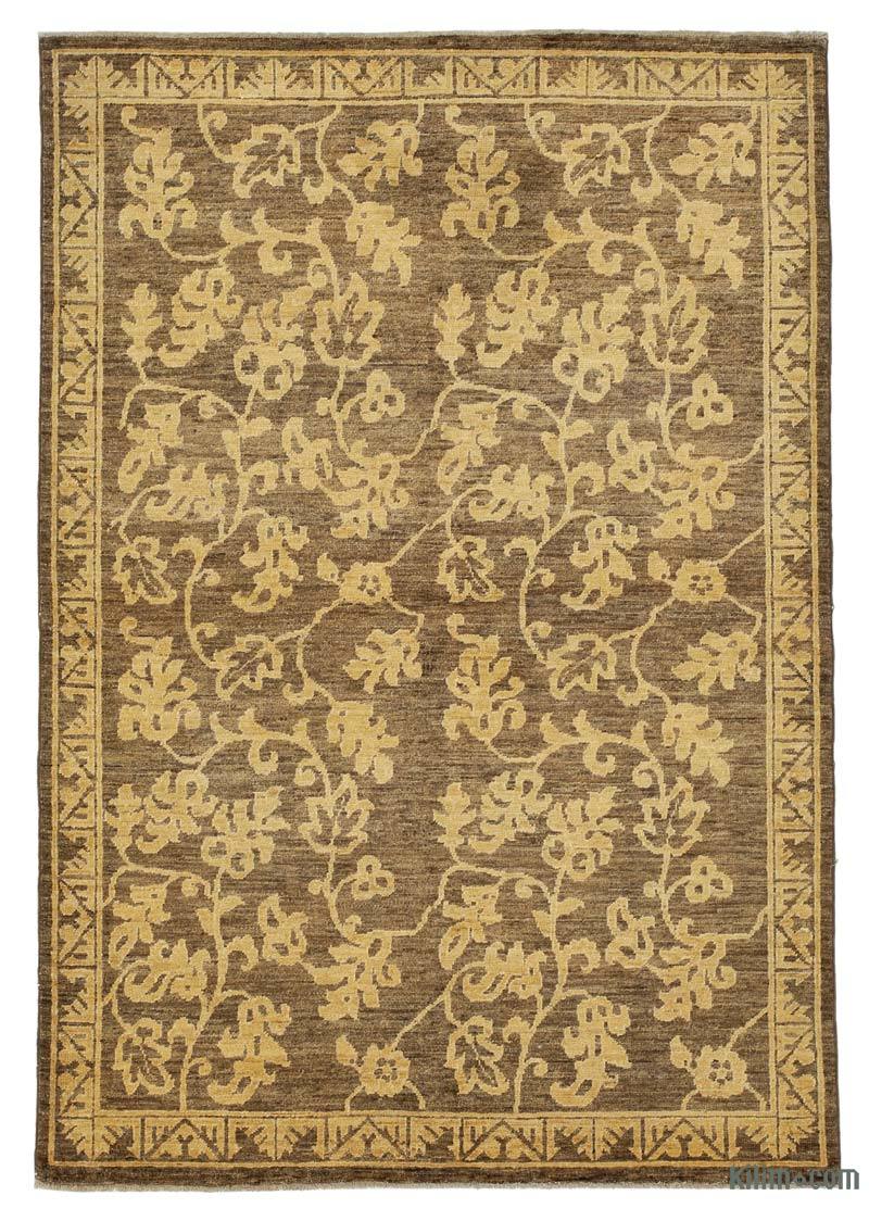 New Hand Knotted Wool Oushak Rug - 4' 1" x 5' 11" (49" x 71") - K0041010