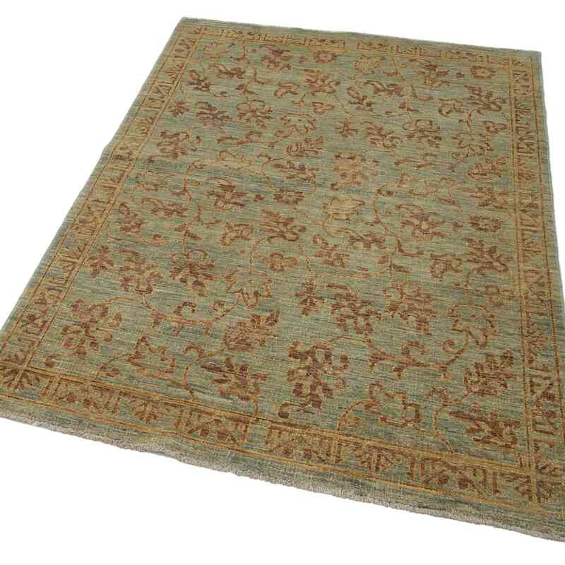 New Hand Knotted Wool Oushak Rug - 3' 11" x 5' 9" (47" x 69") - K0041011