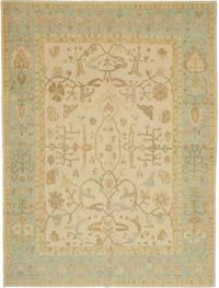 New Hand Knotted Wool Oushak Rug - 8' 6" x 11' 3" (102" x 135")