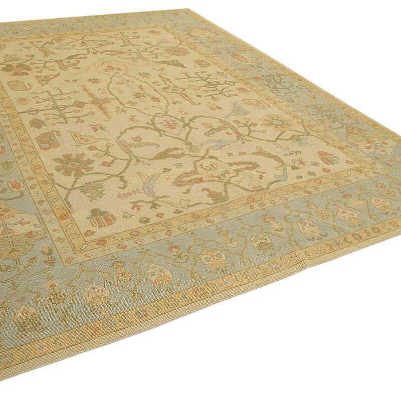 New Hand Knotted Wool Oushak Rug - 8' 6" x 11' 3" (102" x 135") - K0041012