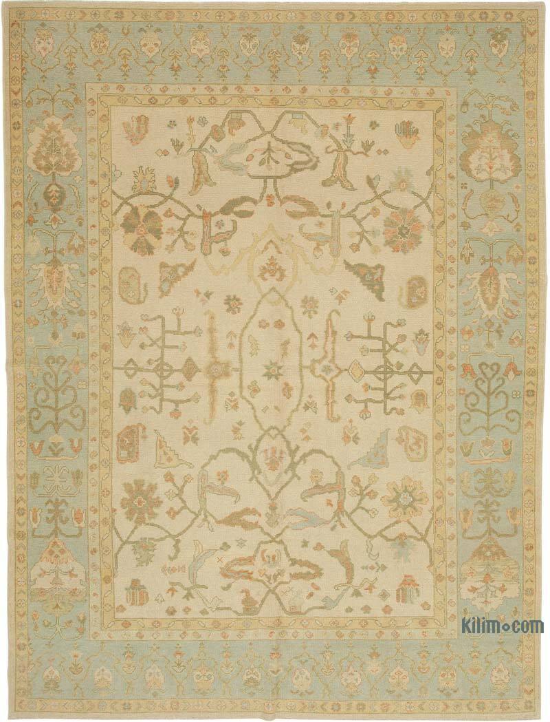 New Hand Knotted Wool Oushak Rug - 8' 6" x 11' 3" (102" x 135") - K0041012