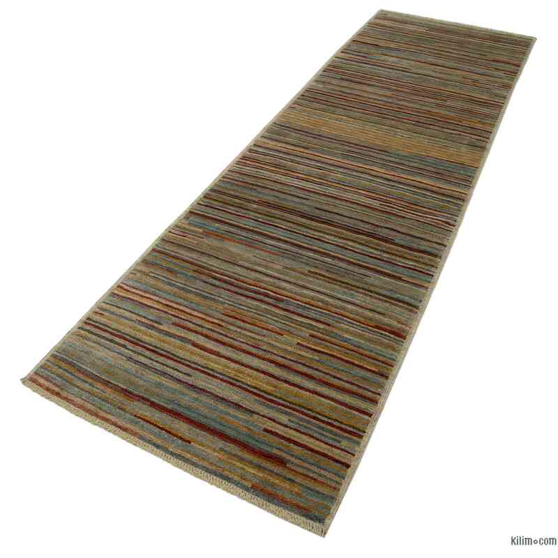 New Hand Knotted Wool Rug - 2' 9" x 9' 3" (33" x 111") - K0041025