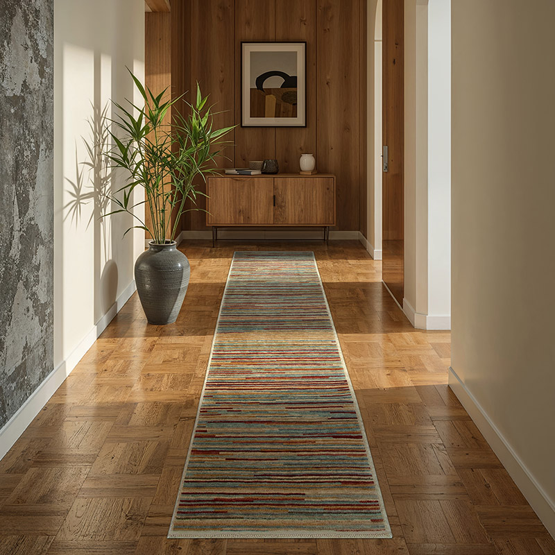 New Hand Knotted Wool Rug - 2' 9" x 9' 3" (33" x 111") - K0041025