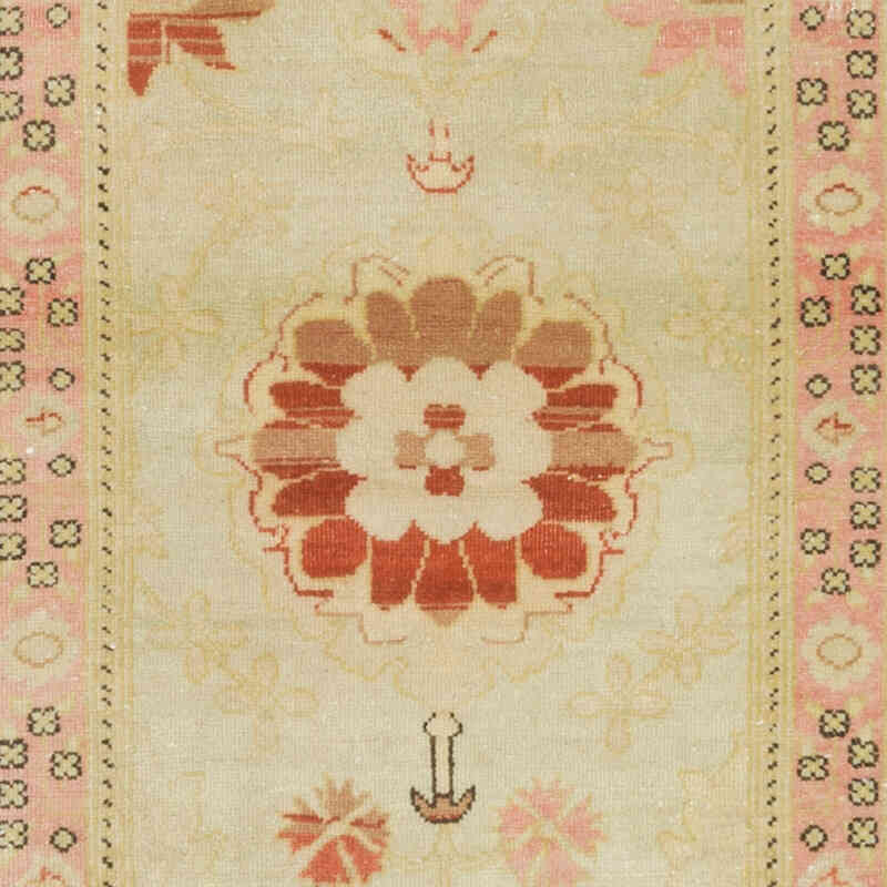 Nueva Alfombra Ushak Tejida a Mano - 75 cm x 313 cm - K0041032