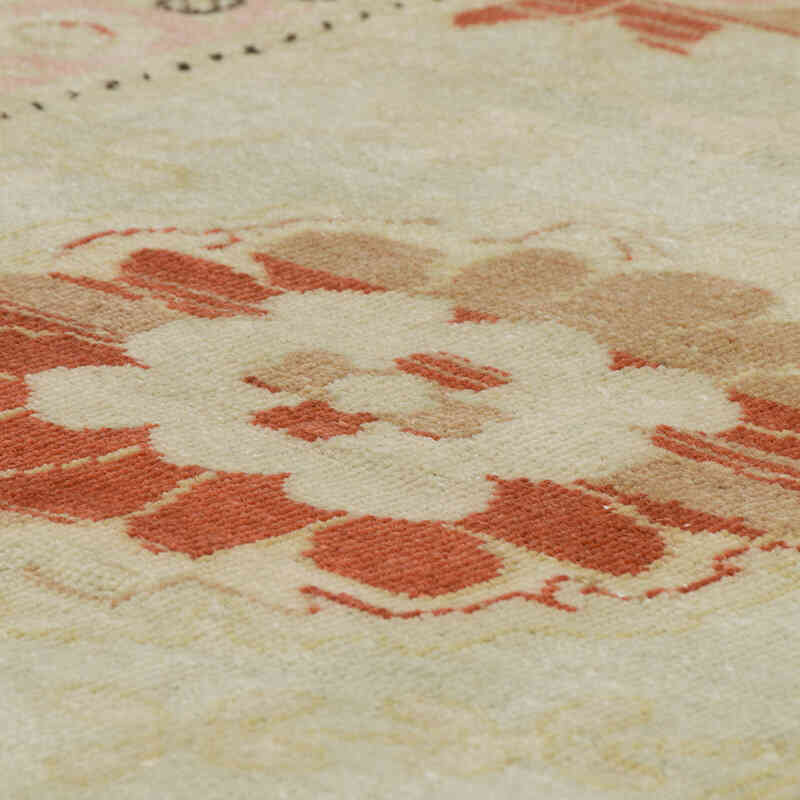 Nueva Alfombra Ushak Tejida a Mano - 75 cm x 313 cm - K0041032