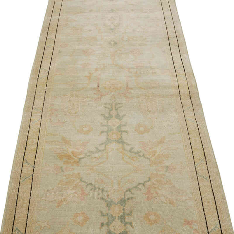 Nueva Alfombra Ushak Tejida a Mano - 87 cm x 357 cm - K0041059