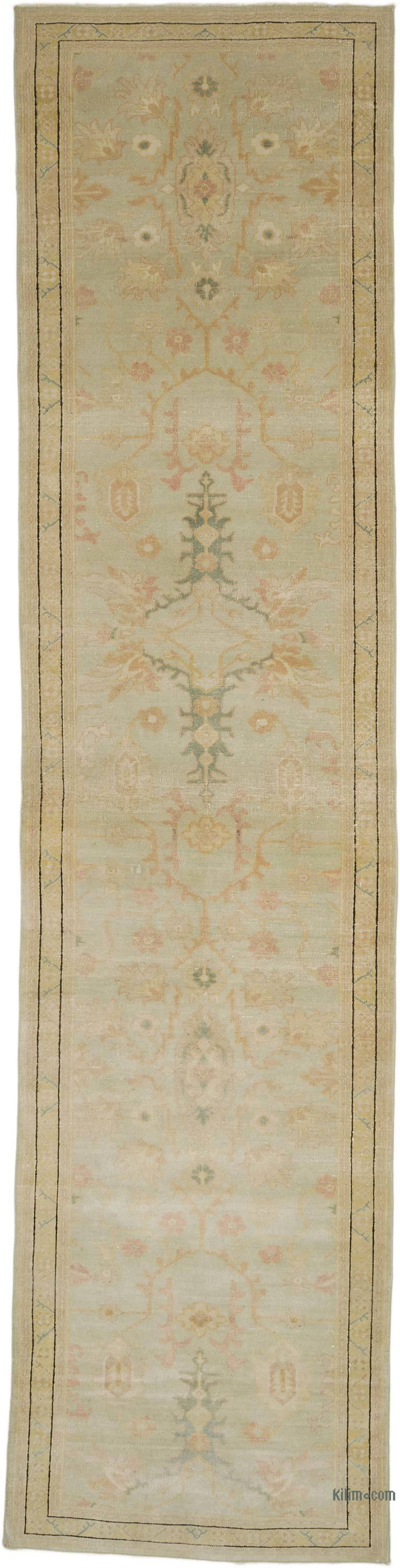 Nueva Alfombra Ushak Tejida a Mano - 87 cm x 357 cm - K0041059