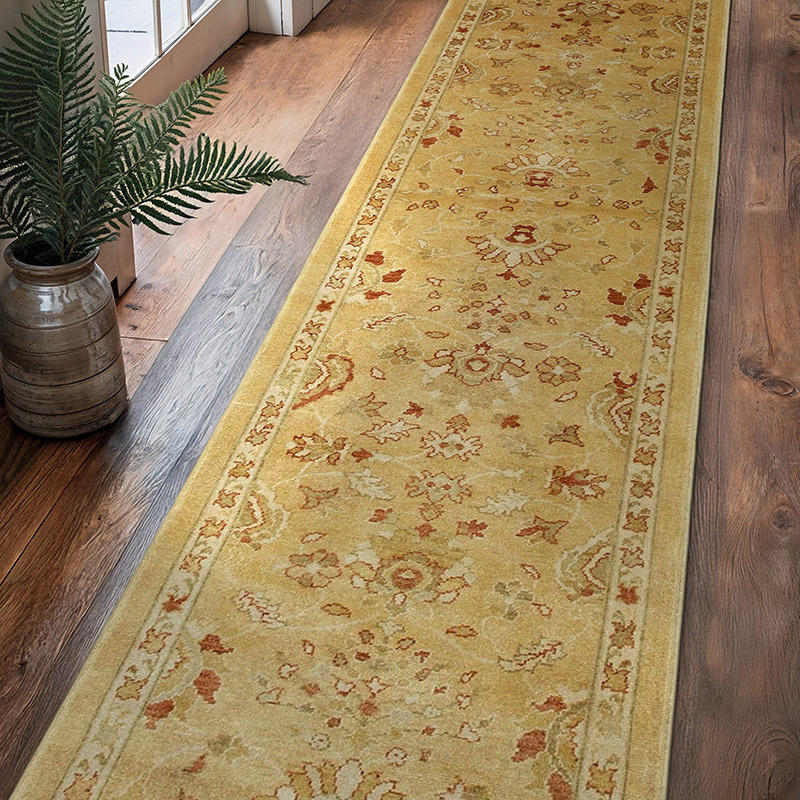Nueva Alfombra Ushak Tejida a Mano - 85 cm x 360 cm - K0041070