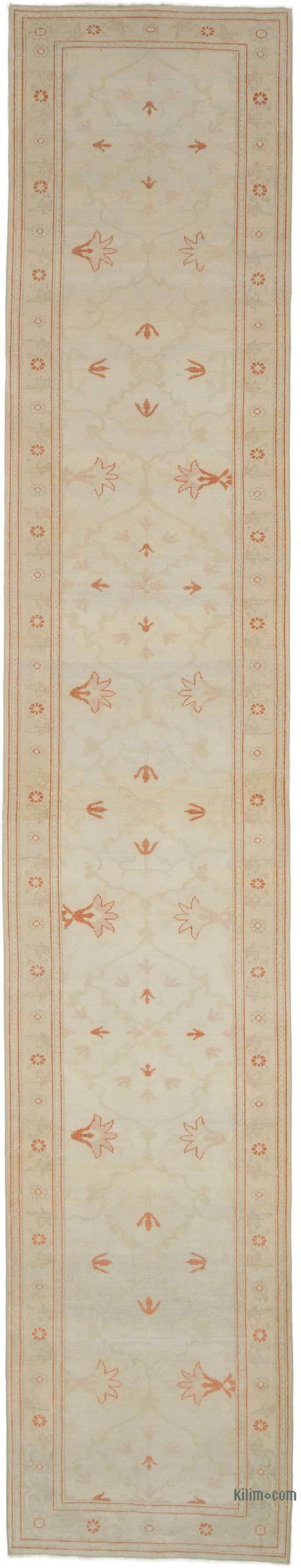 Nueva Alfombra Ushak Tejida a Mano - 77 cm x 417 cm - K0041074