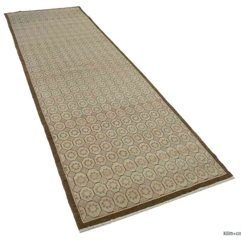 Nueva Alfombra Ushak Tejida a Mano - 96 cm x 309 cm - K0041077