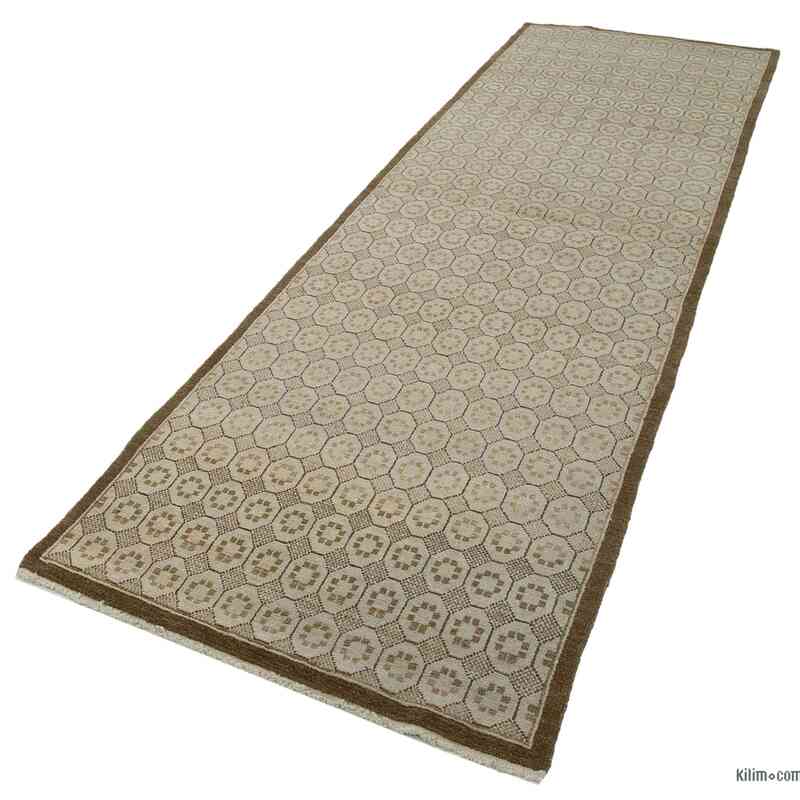 Nueva Alfombra Ushak Tejida a Mano - 96 cm x 309 cm - K0041077