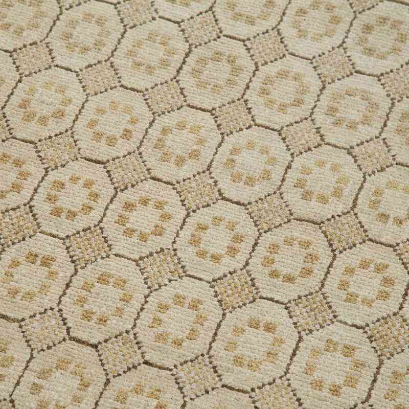 Nueva Alfombra Ushak Tejida a Mano - 96 cm x 309 cm - K0041077