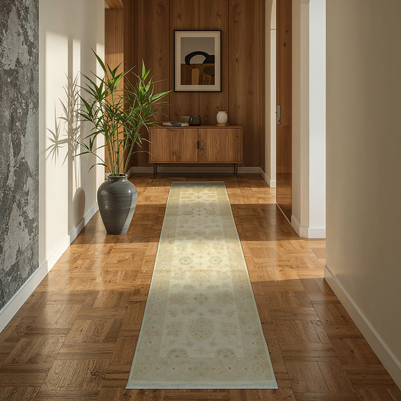 Nueva Alfombra Ushak Tejida a Mano - 80 cm x 288 cm - K0041087