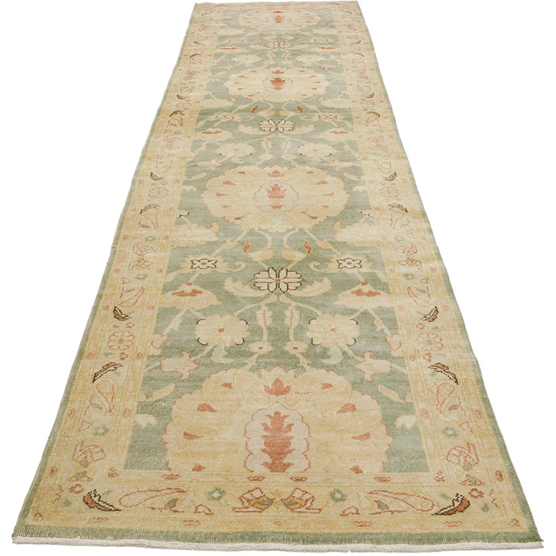 Nueva Alfombra Ushak Tejida a Mano - 86 cm x 376 cm - K0041095