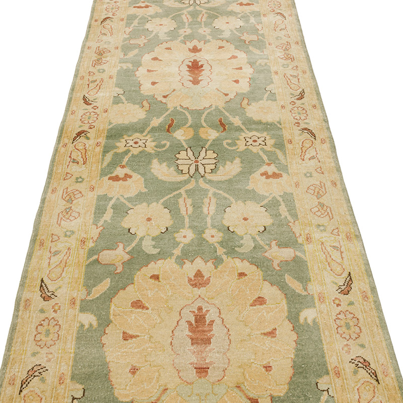 Nueva Alfombra Ushak Tejida a Mano - 86 cm x 376 cm - K0041095