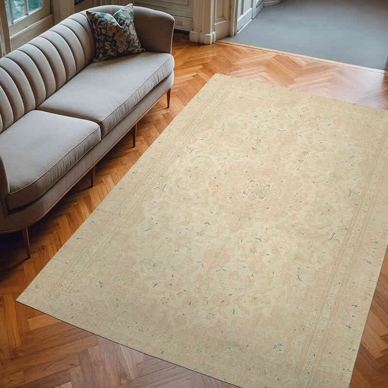Vintage Hand-Knotted Oriental Rug - 6' 9" x 9' 8" (81" x 116") - K0041108