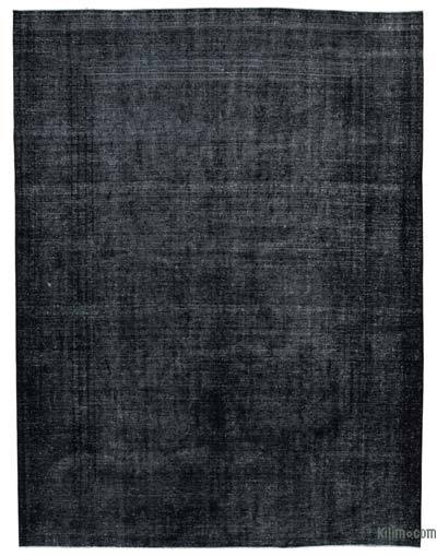 Siyah Boyalı El Dokuma Vintage Halı - 291 cm x 386 cm