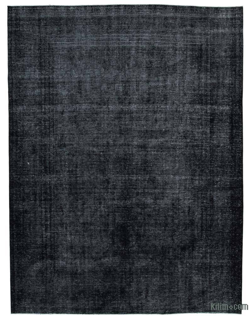 Siyah Boyalı El Dokuma Vintage Halı - 291 cm x 386 cm - K0041120
