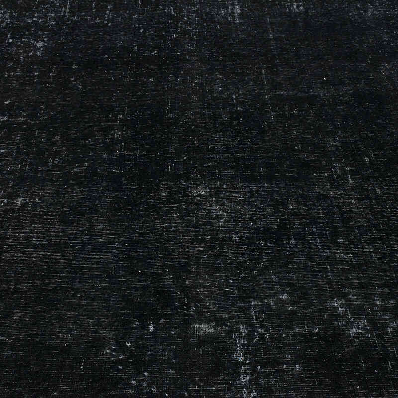 Black Over-dyed Vintage Hand-Knotted Oriental Rug - 9' 5" x 11' 9" (113" x 141") - K0041128