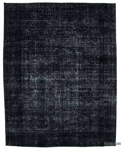 Siyah Boyalı El Dokuma Vintage Halı - 285 cm x 369 cm