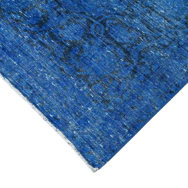 Mavi Boyalı El Dokuma Vintage Halı - 292 cm x 397 cm - K0041154
