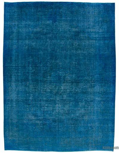 Blue Over-dyed Vintage Hand-Knotted Oriental Rug - 9' 9" x 13' 1" (117 in. x 157 in.)