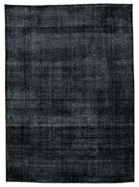 Siyah Boyalı El Dokuma Vintage Halı - 290 cm x 405 cm