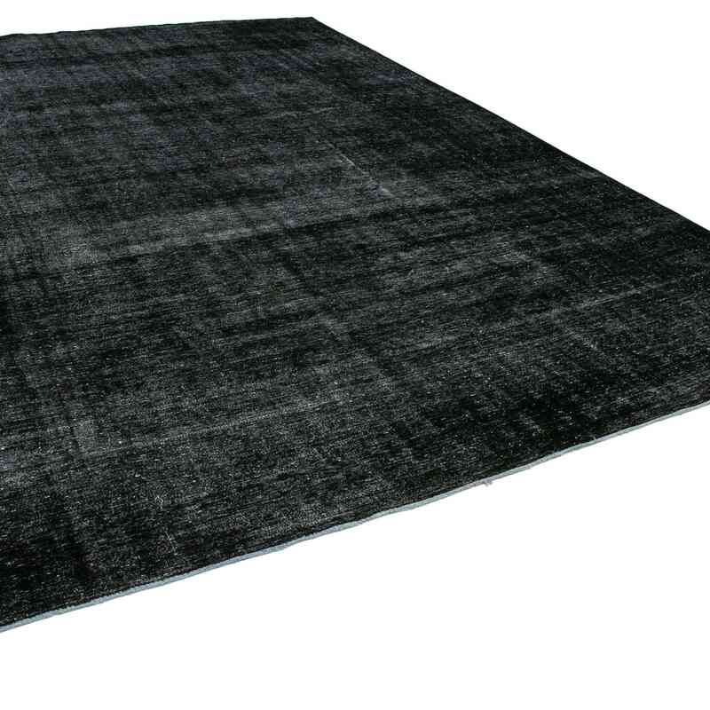 Black Over-dyed Vintage Hand-Knotted Oriental Rug - 9' 6" x 13' 3" (114" x 159") - K0041165