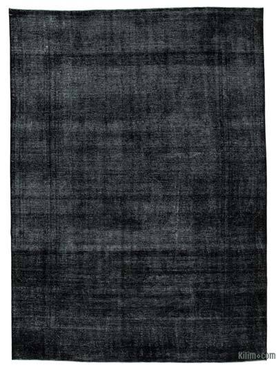 Siyah Boyalı El Dokuma Vintage Halı - 290 cm x 405 cm