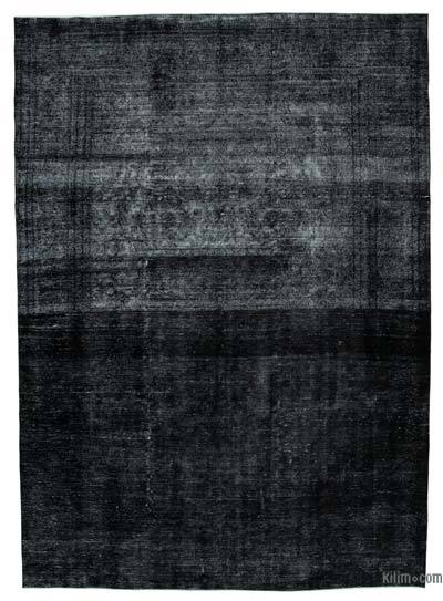 Siyah Boyalı El Dokuma Vintage Halı - 289 cm x 402 cm