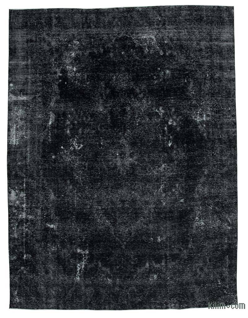 Black Over-dyed Vintage Hand-Knotted Oriental Rug - 9' 7" x 12' 7" (115 in. x 151 in.) - K0041200