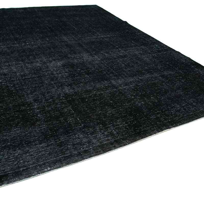 Negro Alfombra Turca Vintage Sobre-teñida  - 298 cm x 413 cm - K0041207