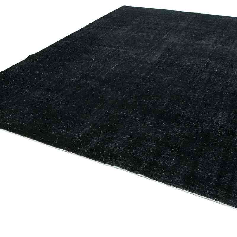 Negro Alfombra Turca Vintage Sobre-teñida  - 298 cm x 413 cm - K0041207