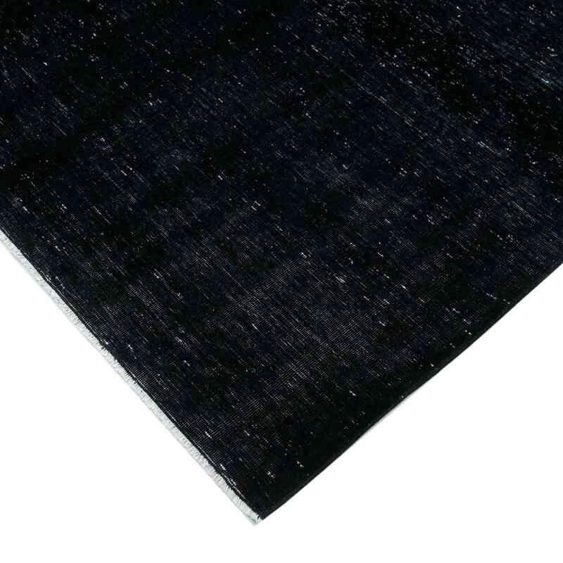 Negro Alfombra Turca Vintage Sobre-teñida  - 298 cm x 413 cm - K0041207