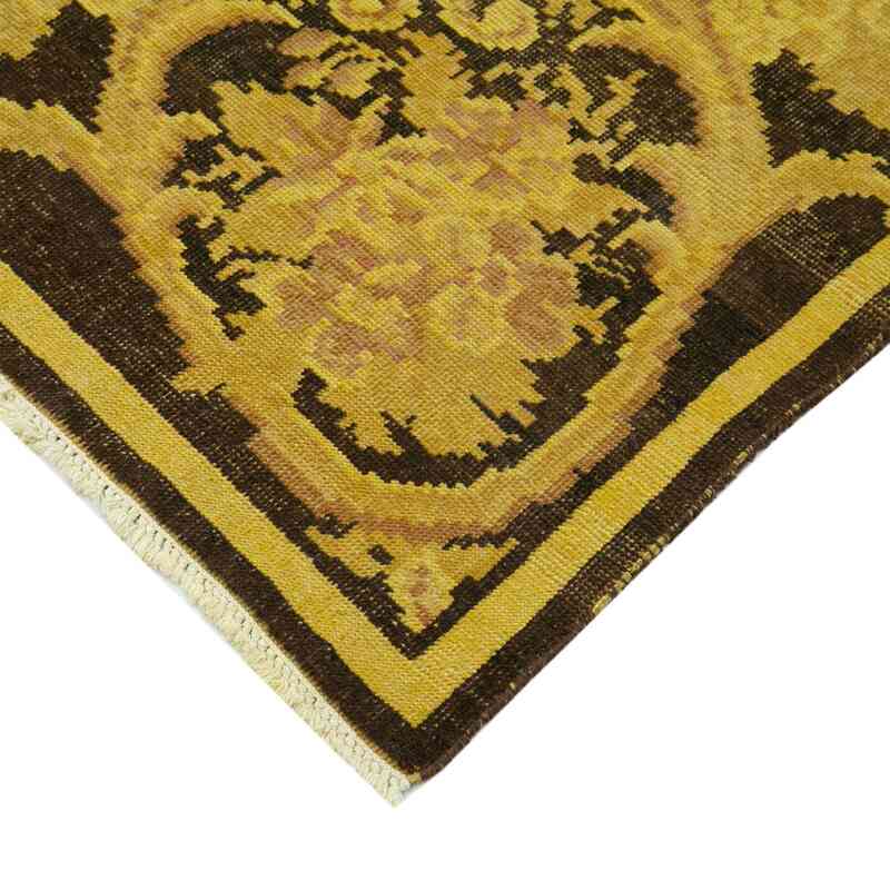 Sarı Boyalı El Dokuma Vintage Halı - 273 cm x 372 cm - K0041215