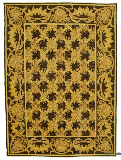 Sarı Boyalı El Dokuma Vintage Halı - 273 cm x 372 cm