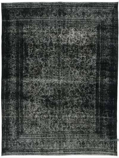 Siyah Boyalı El Dokuma Vintage Halı - 291 cm x 386 cm