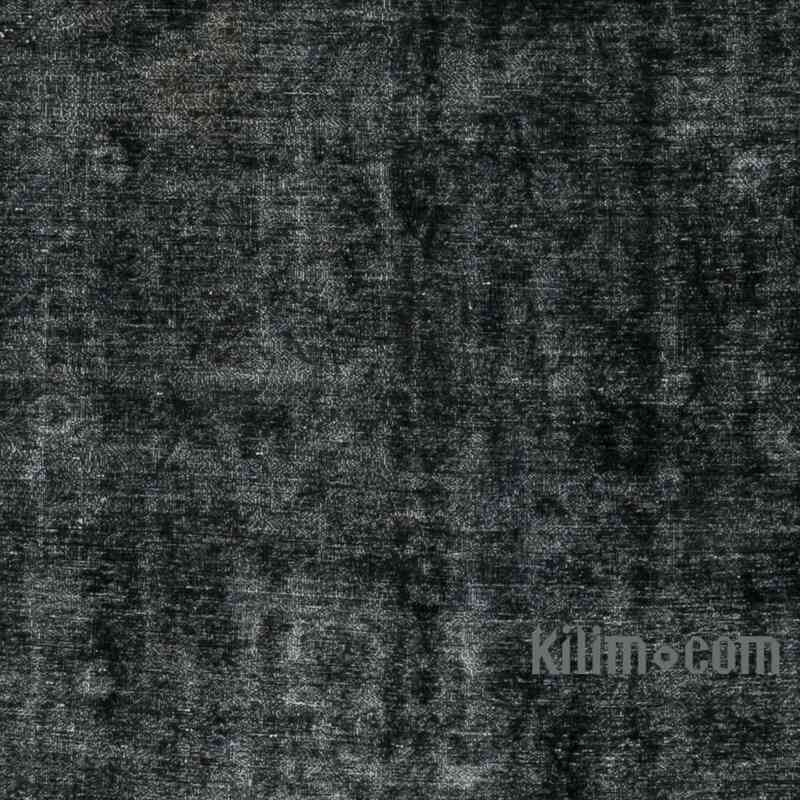 Siyah Boyalı El Dokuma Vintage Halı - 290 cm x 410 cm - K0041218
