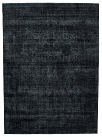 Negro Alfombra Turca Vintage Sobre-teñida  - 288 cm x 396 cm