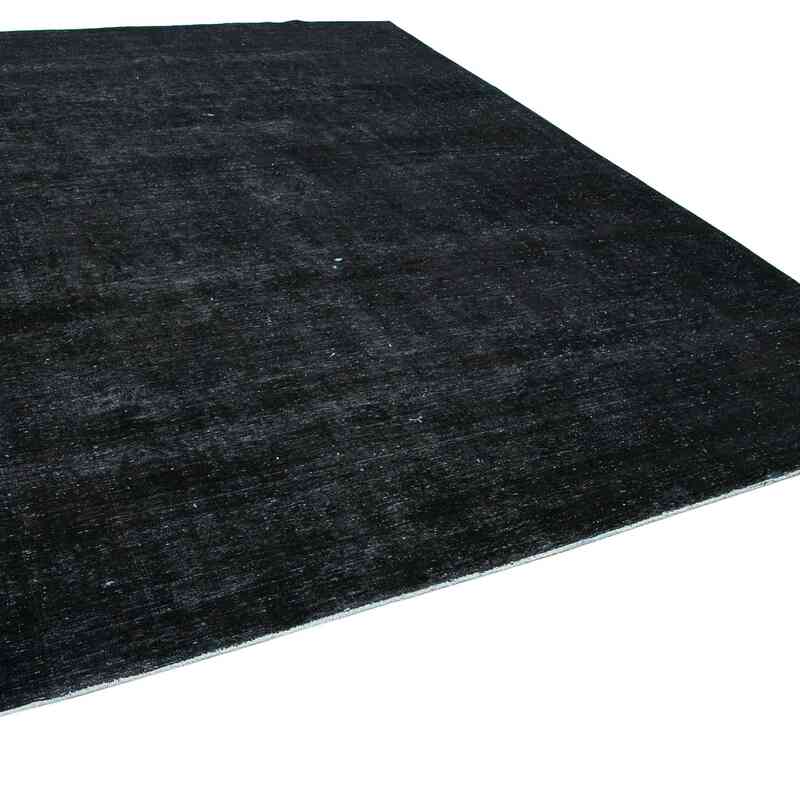 Siyah Boyalı El Dokuma Vintage Halı - 288 cm x 396 cm - K0041245