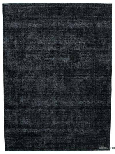 Black Over-dyed Vintage Hand-Knotted Oriental Rug - 9' 5" x 13'  (113 in. x 156 in.)