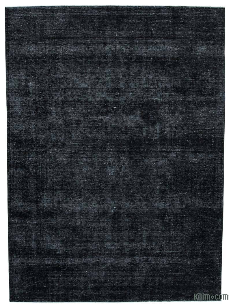 Black Over-dyed Vintage Hand-Knotted Oriental Rug - 9' 5" x 13'  (113 in. x 156 in.) - K0041245