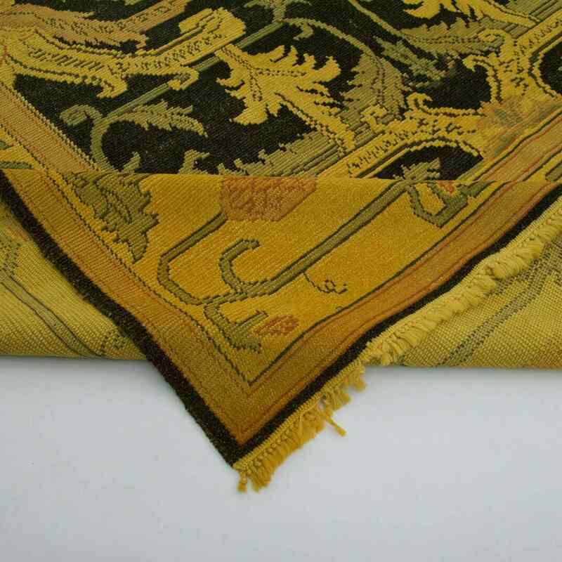 Sarı Boyalı El Dokuma Vintage Halı - 310 cm x 412 cm - K0041254