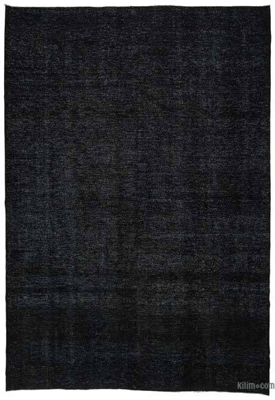 Black Over-dyed Vintage Hand-Knotted Oriental Rug - 9' 6" x 14'  (114 in. x 168 in.)