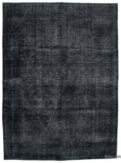 Siyah Boyalı El Dokuma Vintage Halı - 292 cm x 394 cm