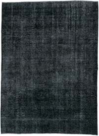 Siyah Boyalı El Dokuma Vintage Halı - 287 cm x 390 cm