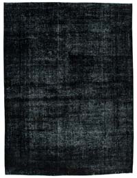 Negro Alfombra Turca Vintage Sobre-teñida  - 292 cm x 386 cm