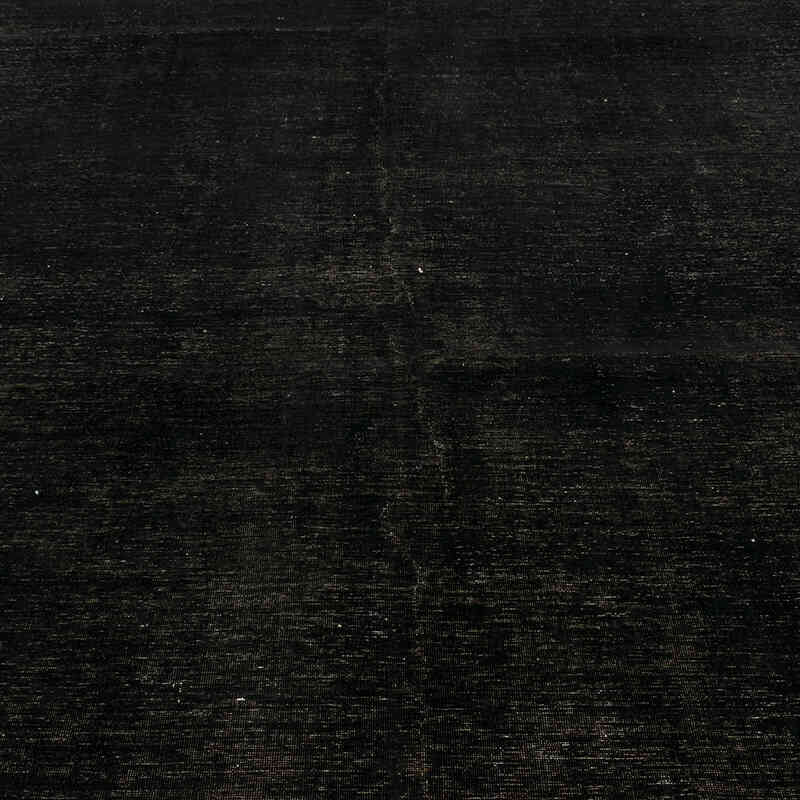 Negro Alfombra Turca Vintage Sobre-teñida  - 290 cm x 391 cm - K0041321