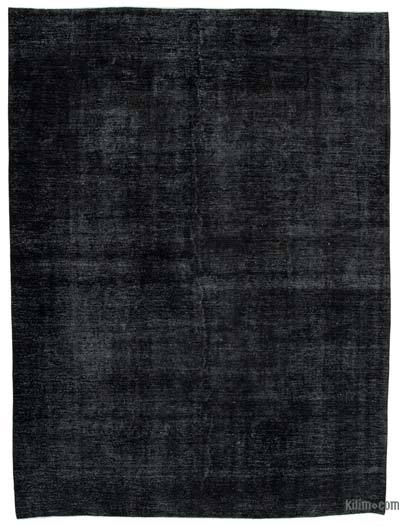 Black Over-dyed Vintage Hand-Knotted Oriental Rug - 9' 6" x 12' 10" (114 in. x 154 in.)