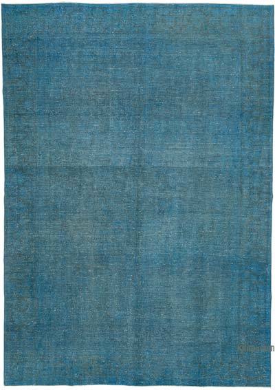Mavi Boyalı El Dokuma Vintage Halı - 270 cm x 390 cm